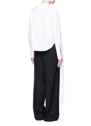 Back View - Click To Enlarge - PORTS 1961 - Extended trim cotton poplin shirt