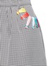 Detail View - Click To Enlarge - MIRA MIKATI - Yarn embroidered houndstooth skirt
