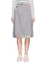 Main View - Click To Enlarge - MIRA MIKATI - Yarn embroidered houndstooth skirt