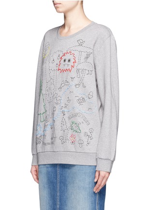 Front View - Click To Enlarge - MIRA MIKATI - 'Happy Forest' print embroidered sweatshirt