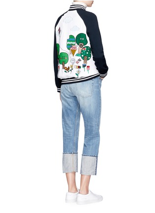 Figure View - Click To Enlarge - MIRA MIKATI - 'Happy Forest' patch and embroidered bomber jacket