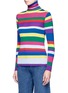 Front View - Click To Enlarge - MIRA MIKATI - Stripe Merino wool sweater