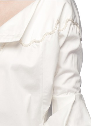 Detail View - Click To Enlarge - 73052 - 'Anna Beth' puffed sleeve braided embroidery shirt
