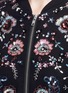 Detail View - Click To Enlarge - NEEDLE & THREAD - 'Cinder Lace' floral embellished georgette bomber jacket
