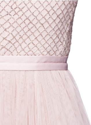 Detail View - Click To Enlarge - NEEDLE & THREAD - 'Coppelia Ballet' lattice embellished tulle dress