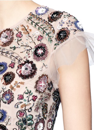 Detail View - Click To Enlarge - NEEDLE & THREAD - 'Enchanted Lace' floral embellished tulle dress