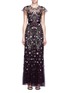 Main View - Click To Enlarge - NEEDLE & THREAD - 'Enchanted Lace' floral embellished tulle maxi dress