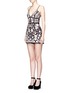 Front View - Click To Enlarge - NEEDLE & THREAD - Embroidery motif sequin floral playsuit