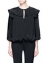 Main View - Click To Enlarge - CO - Keyhole front plissé pleated silk top
