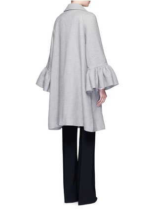 Back View - Click To Enlarge - CO - Flared cuff wool-silk blend coat