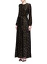 Figure View - Click To Enlarge - CO - Flocked metallic floral silk blend maxi dress