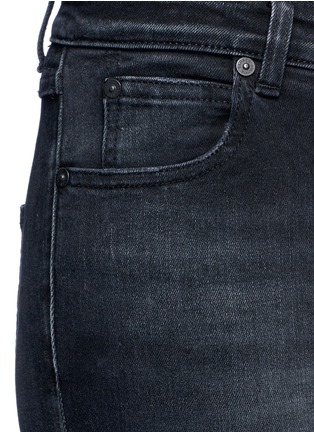 Detail View - Click To Enlarge - CLOSED - 'Rose' frayed cutout cropped slim fit jeans