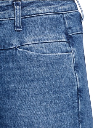 Detail View - Click To Enlarge - CLOSED - 'Pedal Icon '85' frayed cuff cropped denim pants