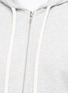Detail View - Click To Enlarge - CLU TOO - Stripe and check back drawstring cotton hoodie