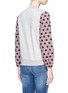 Back View - Click To Enlarge - CLU TOO - Flocked polka dot houndstooth sleeve bomber jacket