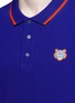 Detail View - Click To Enlarge - KENZO - Tiger embroidered patch polo shirt