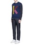 Figure View - Click To Enlarge - KENZO - Waffle knit sleeve wool sweater