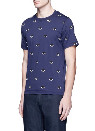 Front View - Click To Enlarge - KENZO - Eye print cotton T-shirt