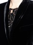 Detail View - Click To Enlarge - BLAZÉ MILANO - 'Etoile' fringe hem velvet coat