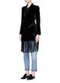 Front View - Click To Enlarge - BLAZÉ MILANO - 'Etoile' fringe hem velvet coat