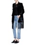 Figure View - Click To Enlarge - BLAZÉ MILANO - 'Etoile' fringe hem velvet coat