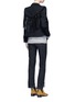 Figure View - Click To Enlarge - BLAZÉ MILANO - 'Woodland' faux leather fringe felted wool blazer