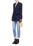 Figure View - Click To Enlarge - BLAZÉ MILANO - 'Everyday Resolute' velvet trim wool blazer