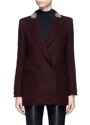 Main View - Click To Enlarge - BLAZÉ MILANO - 'Woodland' embellished lapel felted wool blazer