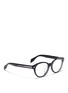 Figure View - Click To Enlarge - ALEXANDER MCQUEEN - Floating skull stud acetate round optical glasses