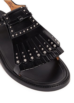 Detail View - Click To Enlarge - CHURCH'S - Stud kiltie fringe calfskin leather sandals