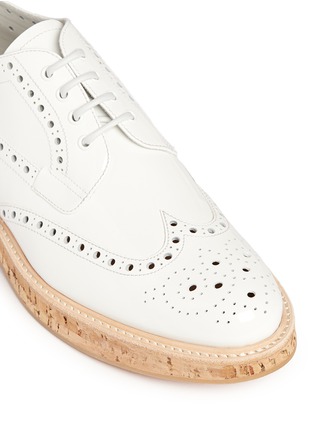 Detail View - Click To Enlarge - CHURCH'S - 'Keely' cork sole patent leather brogue derbies