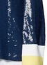 Detail View - Click To Enlarge - EMILIO PUCCI - Stripe cady cuff sequin crepe top