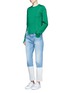Figure View - Click To Enlarge - PORTS 1961 - Asymmetric patchwork knit sweater