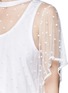 Detail View - Click To Enlarge - CHLOÉ - Embroidered dot tulle top and jersey tank