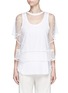 Main View - Click To Enlarge - CHLOÉ - Embroidered dot tulle top and jersey tank