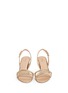 Front View - Click To Enlarge - MICHAEL KORS - 'Jackie' chain strap metallic leather slingback sandals