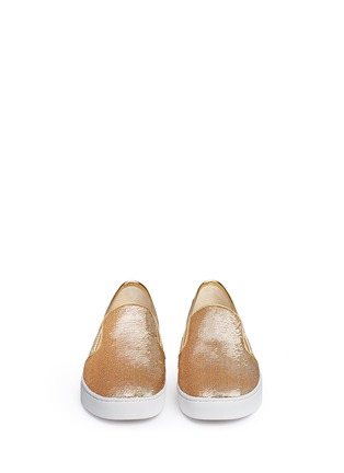 Front View - Click To Enlarge - MICHAEL KORS - Keaton' sequin skate slip-ons