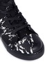 Detail View - Click To Enlarge - AKID - 'Anthony Hi' marble print canvas high top kids sneakers