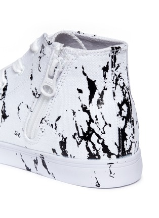 Detail View - Click To Enlarge - AKID - Anthony Hi' marble print canvas high top kids sneakers