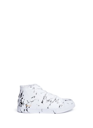 Main View - Click To Enlarge - AKID - Anthony Hi' marble print canvas high top kids sneakers