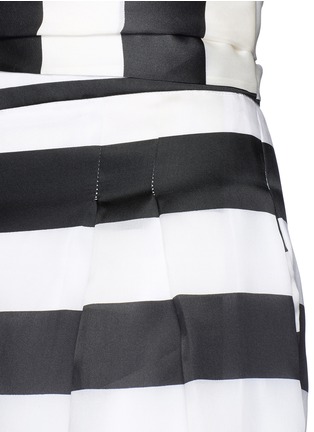 Detail View - Click To Enlarge - PAPER LONDON - 'Electric' sash waist stripe gazar wide flare pants
