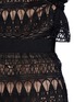 Detail View - Click To Enlarge - SELF-PORTRAIT - Art Deco teardrop guipure lace flare midi dress
