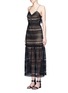 Front View - Click To Enlarge - SELF-PORTRAIT - Art Deco teardrop guipure lace flare midi dress