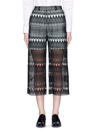 Main View - Click To Enlarge - SELF-PORTRAIT - Teardrop guipure lace culottes