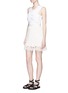 Figure View - Click To Enlarge - SELF-PORTRAIT - Geometric floral lace skirt