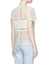 Back View - Click To Enlarge - SELF-PORTRAIT - Ribbon cuff panelled lace top