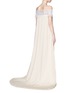 Back View - Click To Enlarge - SELF-PORTRAIT - Guipure lace off-shoulder silk wedding gown