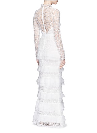 Figure View - Click To Enlarge - SELF-PORTRAIT - 'Primrose' organza frill tier lace wedding gown