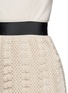 Detail View - Click To Enlarge - SELF-PORTRAIT - Floral diamond lace skirt crepe maxi dress
