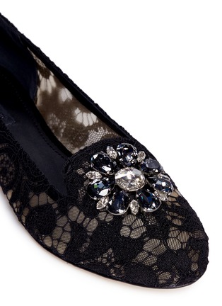 Detail View - Click To Enlarge - - - Jewel brooch Taormina lace flats